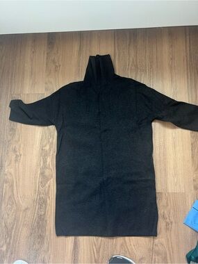 Pomander Place Black Mini Dress with Turtleneck